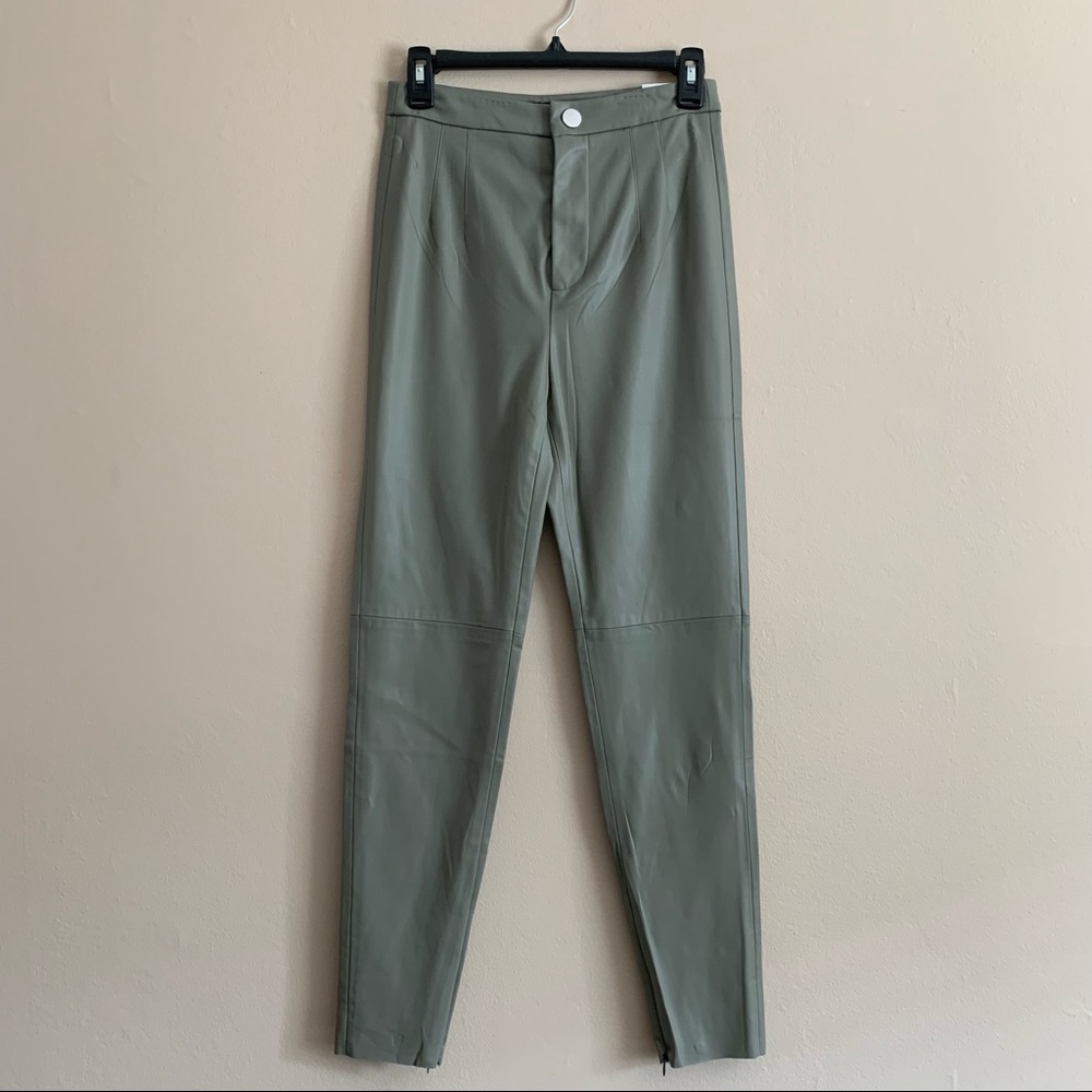 Zara faux leather hi-rise leggings